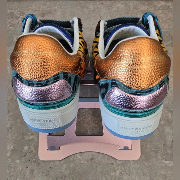 Kurt Geiger LondonSouthbank Tag patchwork lace-up sneakers.  Size 41 - US 10 - Picture 7 of 13